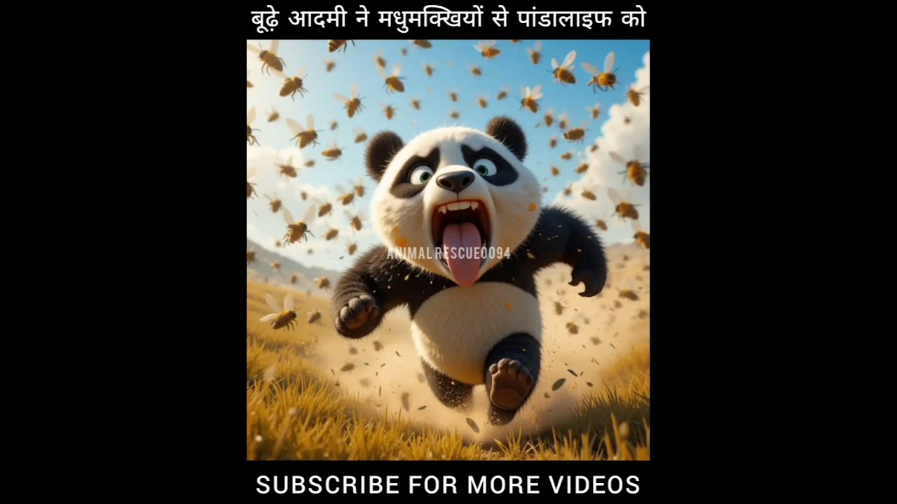 Old Man Secured Panda Life From Bees #shorts #animals #panda #facts