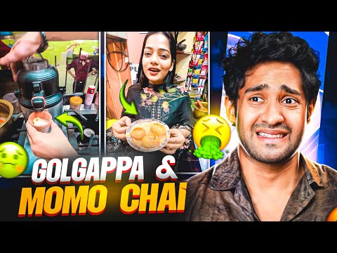 PANI PURI CHAI u0026 MOMOS! (WORST INDIAN STREET FOODS)