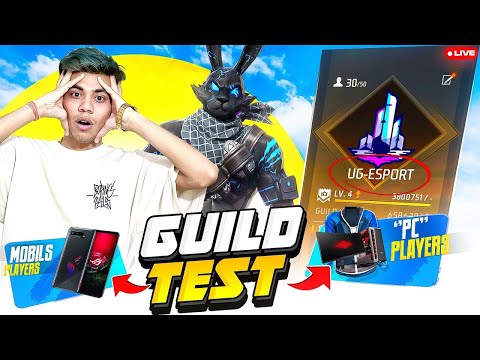 🔴[Live] Night Stream😎India’s Best UG Guild Test Is Back👽 Free Fire Live !!