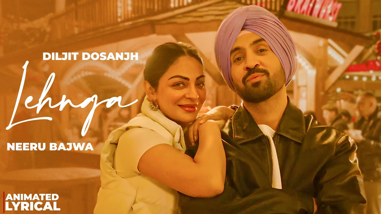 Lehnga (Animated Lyrical)  | Diljit Dosanjh | Neeru Bajwa | Latest Punjabi Songs 2025