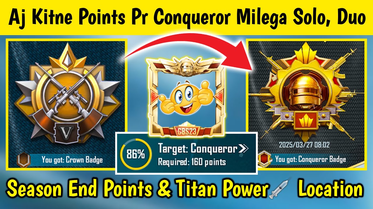 🇮🇳DAY 07 – Aj Kitne Point Pr Conqueror Milega Solo, Duo🧐| Bgmi C8S23 Solo Conqueror Tips u0026 Tricks✅