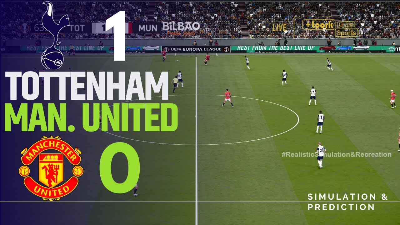 Tottenham 1-0 Manchester United Match Highlights UEFA Europa League 24/25 Simulation/Recreation