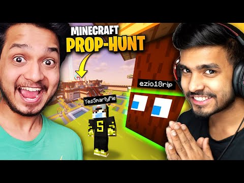 FUNNY Minecraft PROP-HUNT On TECHNO GAMERZ World Ft.@YesSmartyPie @DREAMBOYYT (Himlands Hide u0026 Seek)
