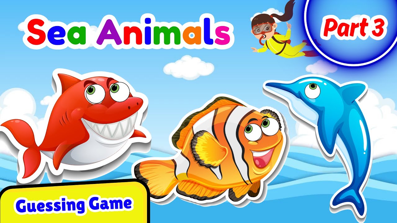 Sea Animals For Kids | Ocean Animals Vocabulary | English Educational Video, Kids Learning