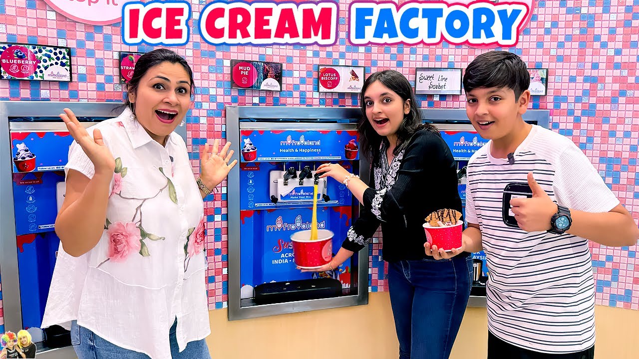 ICE CREAM FACTORY | Make Your Own Ice Cream | Aayu And Pihu Show
