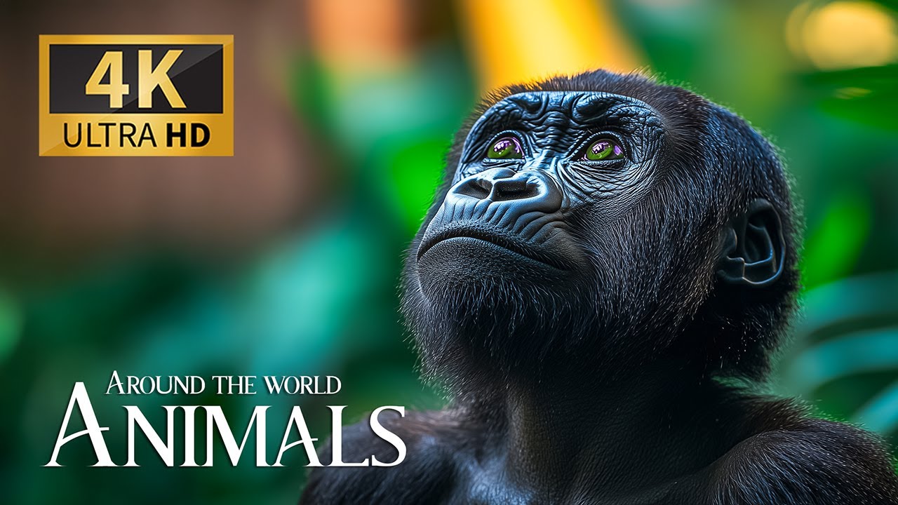 Wild Animals Around The World 4K 🐾 Discovery Relaxation Film With Peaceful Piano Music In Ultra HD