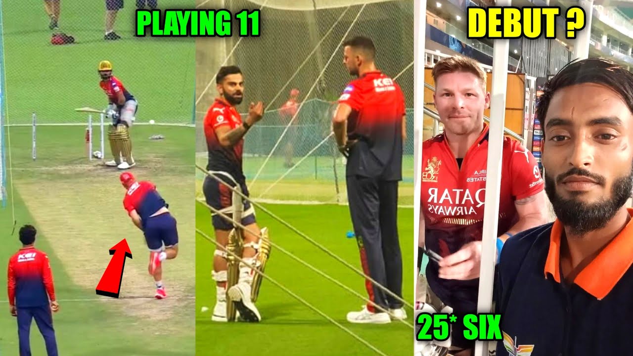 Virat Kohli, Hazlewood, Tim Seifert, Livingstone And RCB Practice Session Today Ahead Of RCB Vs SRH