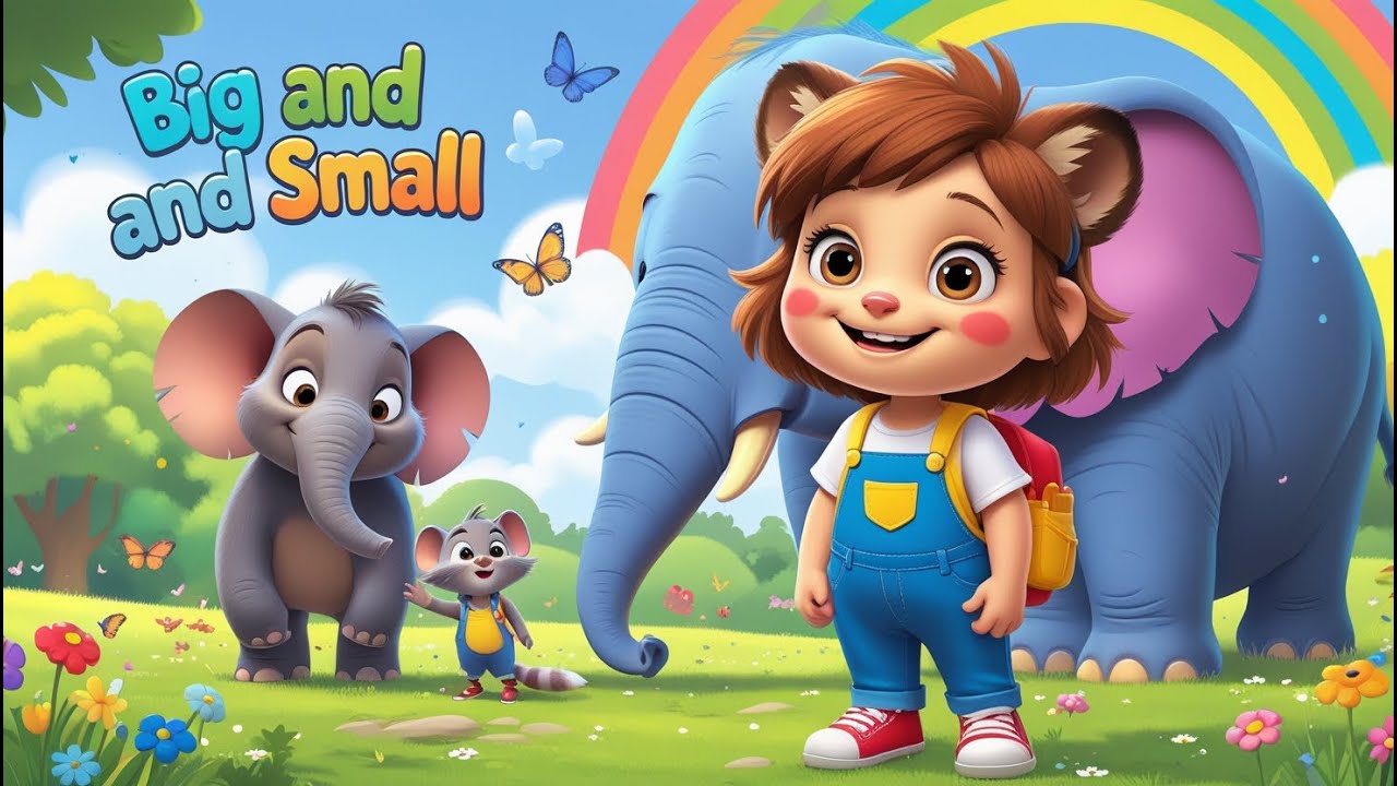 Kids Learning Big u0026 Small | Fun Kids Songs, Learning Videos u0026 Animated English Nursery Rhymes