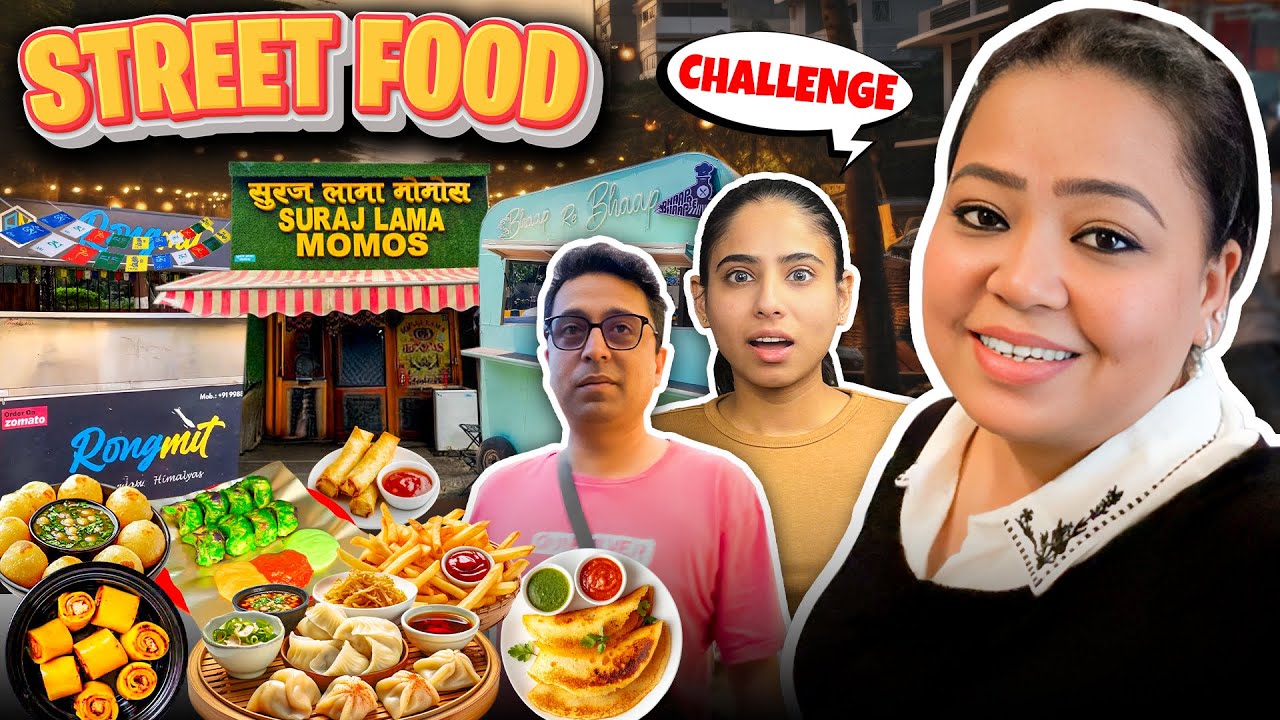 Pehli Baar Itna Sara Street Food Khaya 😍 | Bharti Singh | Haarsh Limbachiyaa | Golla
