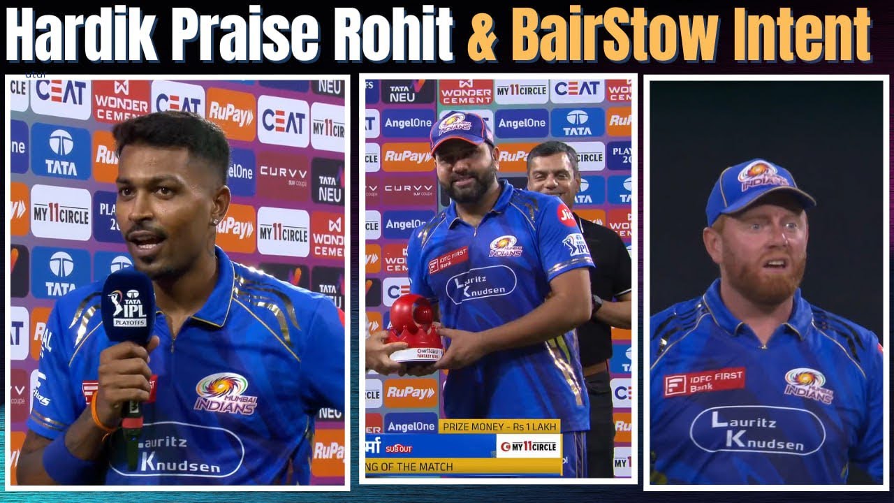 Hardik Pandya Praises Rohit Sharma u0026 Bairstow Intent..!! Openers Done Their Job Says Hardik