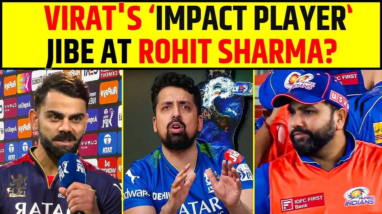 VIRAT’S ‘IMPACT PLAYER’ JIBE AT ROHIT SHARMA? #viratkohli #ipl2025 #rohitsharma #rcb #rcbvspbks