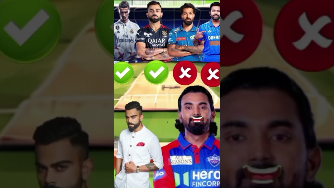 Ronaldo V. S Virat Kohli V.S Hardik Pandya V.S Rohit Sharma V. S KR Rahul#cricket #trending #shorts