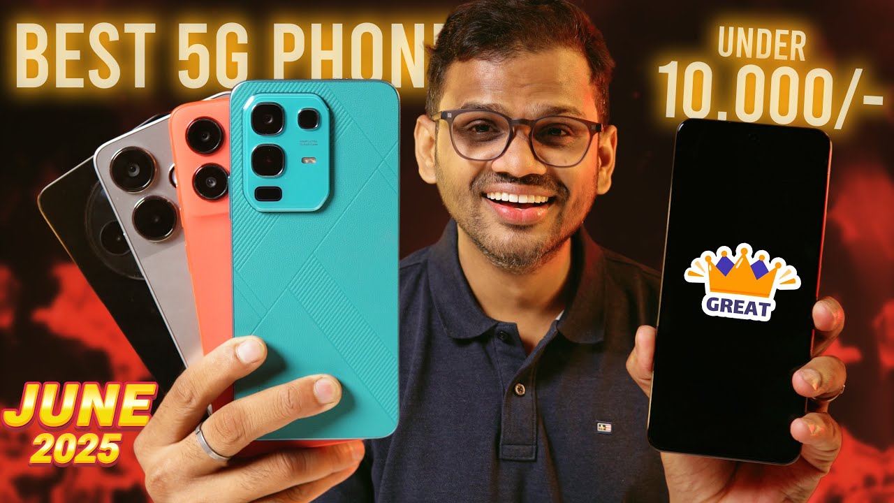 Top 5 Best 5G Phone Under 10000 In JUNE 2025 L Best SmartPhone Under 10000
