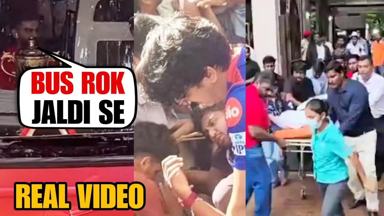 Virat Kohli u0026 RCB Shocked After Seeing Horrific Stampede On Victory Parade u0026 Injury At Chinnaswamy