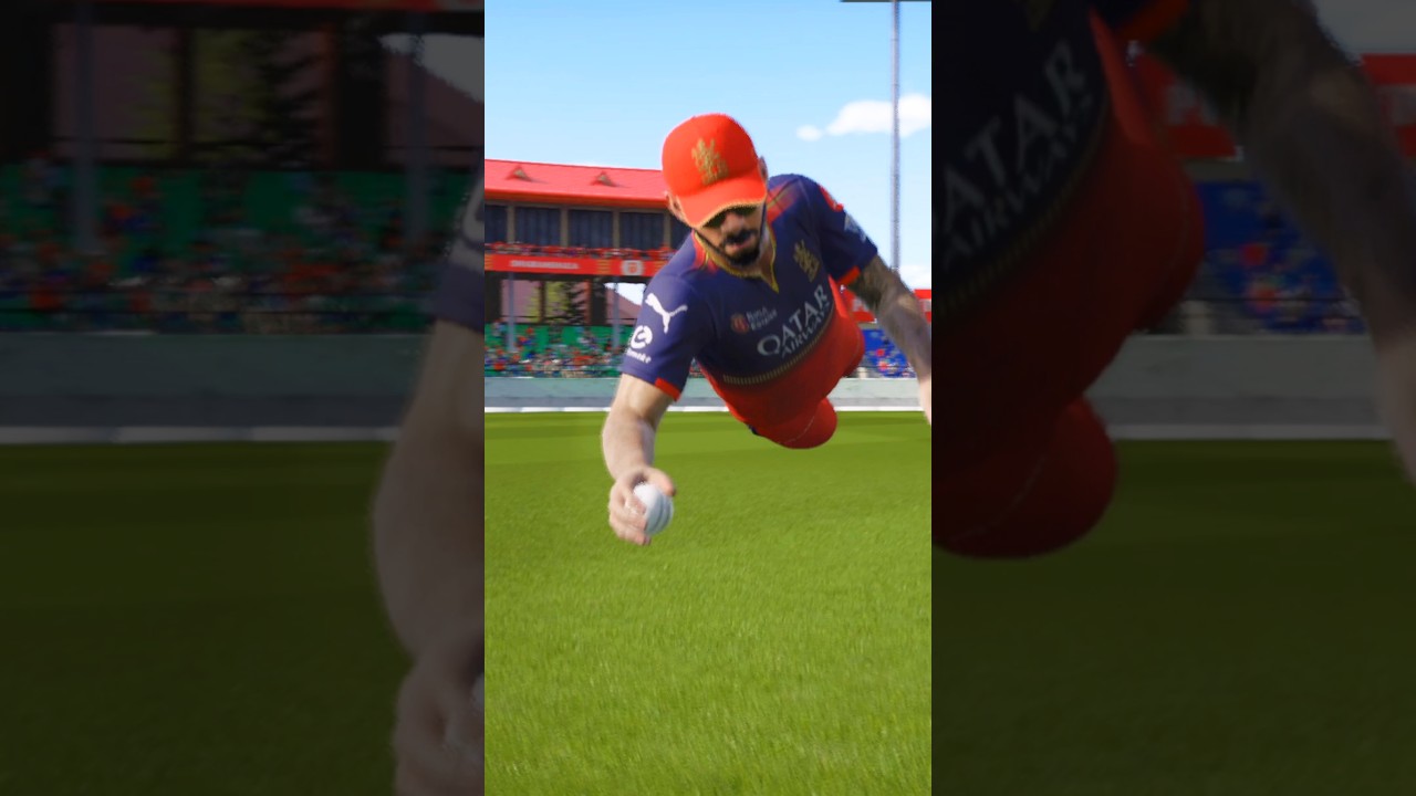 😳Impossible Catch By Virat Kohli #cricket24 #shorts