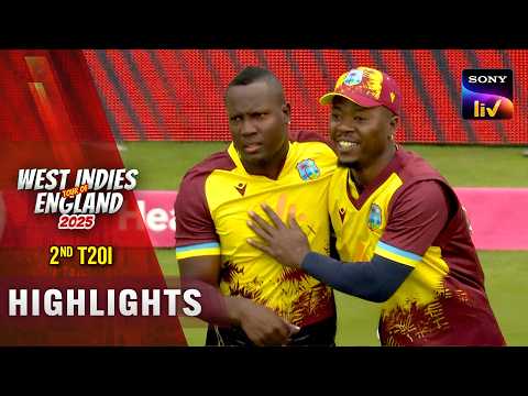 ENG Vs WI | 2nd T20I | Cricket Highlights | West Indies Tour Of England | 8th June 2025