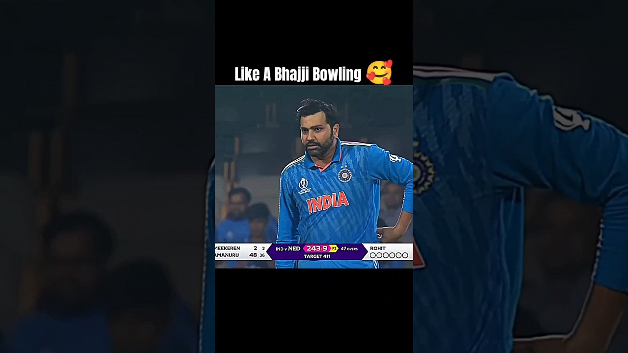 Rohit Sharma Bowling 🥱🎳 #shortsfeed #cricket #shortvideo