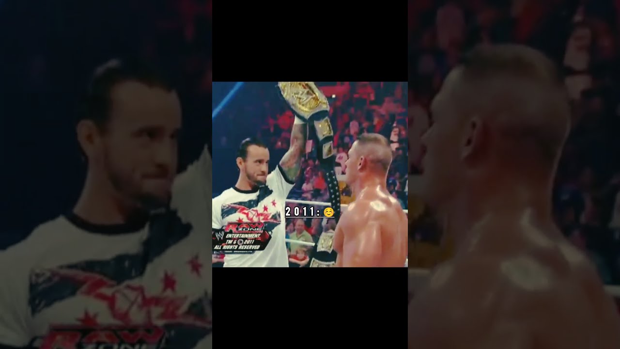 CM Punk u0026 Jhon Cena 2011 Vs. 2025 😳 #wwe #shorts