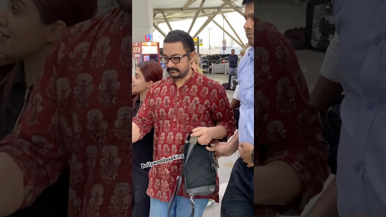 Aamir Khan With Girlfriend Snapped ❤️❤️at Delhi Airport #aamirkhan #aamirkhanfans #bollywood #aamir