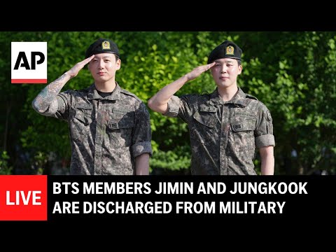 LIVE: BTS Members JungKook And Jimin Are Discharged From South Korea Military