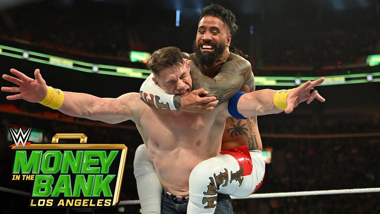 Cody Rhodes u0026 Jey Uso Vs. John Cena u0026 Logan Paul: Money In The Bank 2025 Highlights