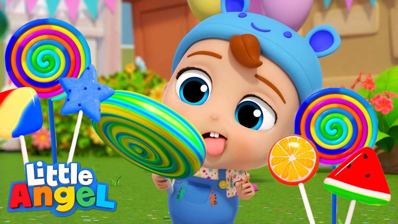 Lollipop Song + More Little Angel Kids Songs u0026 Nursery Rhymes