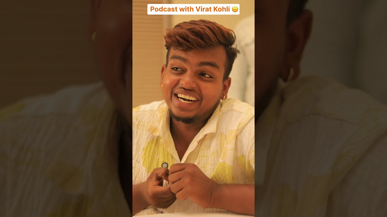 Podcast With Virat Kohli 🙃 | The Most Viral Comedy By Virat Kohli 🔥 #ytshorts #shorts