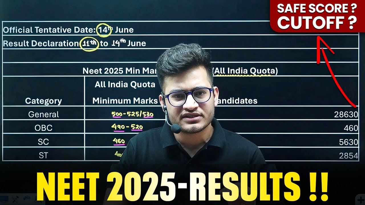 NEET 2025 – Result u0026 Safe Score 🚨 | What’s Your Rank? (Comment Below👇🏻)